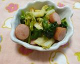 ほうれん草とウインナーのキムチ炒め！作り方4写真