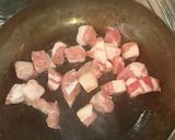 ゴロゴロ豚バラ肉のバター醤油めし☆作り方2写真