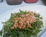 美容食♡水菜のクルミ醤油サラダ作り方5写真