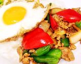 ランチに☆カフェ風☆チキンガパオライス作り方6写真