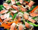 フライパンで簡単☆サーモン＆炒め蒸し野菜作り方5写真
