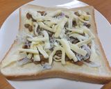 納豆としらすのトースト作り方3写真