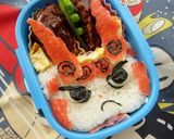 しゅらコマのお弁当（キャラ弁）作り方4写真