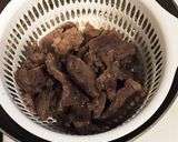 居酒屋風牛すじピリ辛炒め！お酒のアテに！作り方4写真