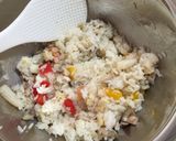 バジル香る♪アヒージョ＆チーズのおにぎり作り方1写真