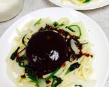 ハンバーグでガッツリ〜洋風焼きうどん！作り方7写真