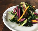 彩り綺麗!ご飯に合う!赤茎水菜の浅漬け作り方4写真