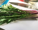 彩り綺麗!ご飯に合う!赤茎水菜の浅漬け作り方1写真