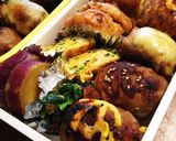 肉巻きおにぎり三種ゴマ・チーズ・七味マヨ作り方8写真