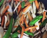 絹さやとゴボウの甘辛炒め作り方4写真