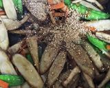 絹さやとゴボウの甘辛炒め作り方5写真