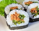 ワラビと納豆の太巻き作り方3写真