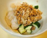 帆立と納豆のからし醤油和え作り方4写真
