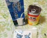 黄桃缶ミルクゼリー♪お弁当デザート作り方1写真