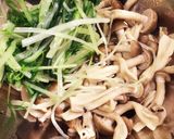 簡単ささっと☆しめじと水菜の胡麻和え作り方1写真