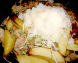 旬★絶品【新じゃがと豚肉のおろし炒め】作り方5写真