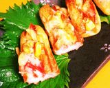 竹輪の詰め焼き♡カニカマコーン作り方3写真