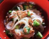 ご飯が進む☆イカオクラ納豆作り方1写真