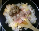 納豆と大葉とシーチキンでチャーハン作り方2写真