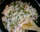 納豆と大葉とシーチキンでチャーハン作り方3写真