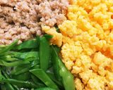 三色丼！そぼろ丼！ピリ辛味噌そぼろ作り方8写真