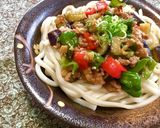 夏野菜たっぷり肉味噌うどん作り方6写真