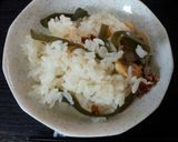 血管プラークダイエット食299（貝飯）作り方1写真