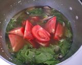 簡単！　山東菜と　トマトの　中華スープ♪作り方4写真