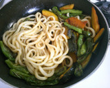 簡単ランチ　ししとう　カボチャの焼うどん作り方5写真