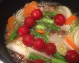 ベーコンと野菜の我流アヒージョ作り方7写真