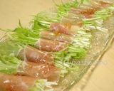 水菜と生ハムの巻き巻きサラダ作り方4写真
