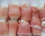 餅巻き鶏甘辛炒め〜薄切り鶏肉がポイント♪作り方2写真