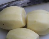 茹でたじゃがいもにカニカマあんかけ　作り方3写真