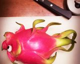 ドラゴンフルーツお造り風 飾り切り作り方4写真
