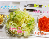 ｷｬﾍﾞﾂと人参と生姜の彩り即席浅漬け♪作り方1写真