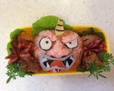 妖怪ウォッチ☆赤鬼のキャラ弁(≧∇≦)作り方5写真