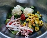 ピリ辛！　胡瓜とカニカマのマヨサラダ作り方1写真