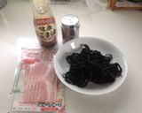 べーコンとわかめの炒め物作り方1写真