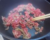 旬のたけのこ・アスパラガスの青椒肉絲作り方3写真