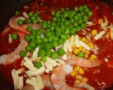 うすいえんどうとエビのトマトパスタ作り方7写真