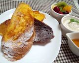 フランスパンでチーズフレンチトースト作り方8写真