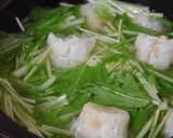 シャキシャキ水菜と海老焼売の塩スープ作り方2写真