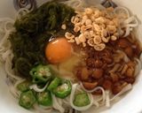紀文糖質０g麺❤︎めかぶねばねば冷うどん作り方3写真