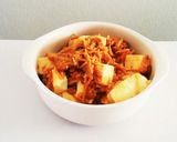 挽き肉が無い！えのき納豆美味しい麻婆豆腐作り方7写真