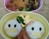 キャラ弁★ドナルド＆デイジー★ツムツム風作り方4写真