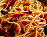 超簡単☆かいわれ大根とトマトのパスタ作り方5写真