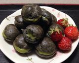 竹炭と抹茶でプチシュークリーム作り方11写真