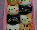 キャラ弁⭐運動会に ネコおにぎり作り方4写真