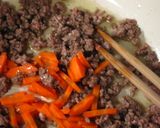 まろやかトマト味☆茄子ひき肉の焼きうどん作り方2写真