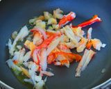 カニとほうれん草のトマトクリームパスタ作り方4写真